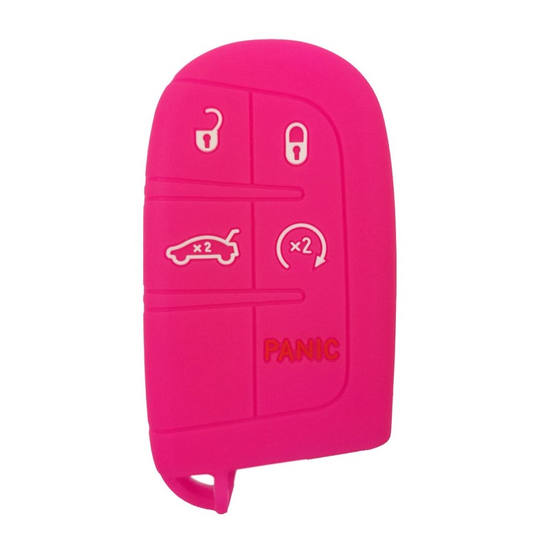 Coolbestda Silicone Smart Key Fob Cover Case Keyless Entry Protector for 2018 2019 2020 2021 2022 2023 2024 Dodge Challenger Charger Dart Durango Journey Chrysler 300 200 Jeep Grand Cherokee Compass - Image 1